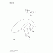 Схема узла: Переднее крыло (Vzr1800L4 E03) для Suzuki VZR1800 Boulevard M109R