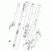Схема вузла: Передня вилка (Model m) для Suzuki RMX250