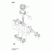 Схема узла: Коленчатый вал & Поршень для Suzuki DR650 DR650SE