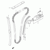 Схема узла: Цепь ГРМ & Натяжитель & Успокоитель для Suzuki GSX-R400