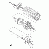 Схема вузла: Зчеплення для Suzuki GS500