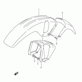 Схема вузла: Переднє крило (Model t) для Suzuki DR800