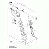 Схема узла: Задний амортизатор для Suzuki RM-Z250