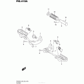 Схема вузла: Підніжки для Suzuki DR200 DR200S