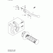 Схема вузла: Права ручка керма (Dr-z400e e24) для Suzuki DR-Z400 DR-Z400
