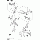 Схема вузла: Підніжки для Suzuki GSX-R1000