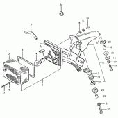 Схема вузла: Задній ліхтар (Стоп-сигнал) (E2, E4, E15, E17, E21, E25) для Suzuki TS125