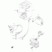 Схема узла: Электрооборудование для Suzuki GZ250 Marauder