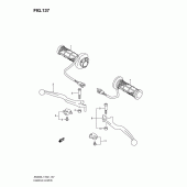 Схема узла: Ручки руля (An400zal1 e51) для Suzuki AN400 Burgman (EU analogue of SkyWave)