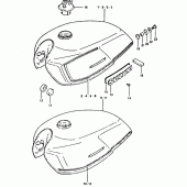 Схема узла: Топливный бак (Gsx400et/st) для Suzuki GSX400