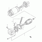 Схема вузла: Електричний стартер (Model r/s) для Suzuki DR350