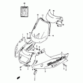 Схема вузла: Передній обтічник (Gsf1200sw/saw) для Suzuki GSF1200 Bandit