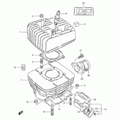 Схема вузла: Циліндр для Suzuki TS125