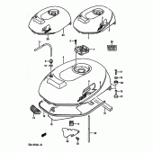 Схема узла: Топливный бак (Model j) для Suzuki GSX-R750