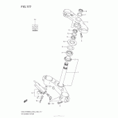 Схема узла: Рулевая траверса для Suzuki GSX-R1000