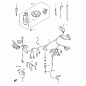 Схема вузла: Електропроводка (Gsf600y/uy/k1/k2/uk1/uk2) для Suzuki GSF600 Bandit