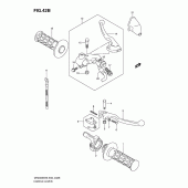 Схема узла: Ручки руля (Model l0 e6) для Suzuki DR200 DR200SE