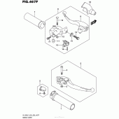 Схема вузла: Ручки керма (Vl1500Tl7 E28) для Suzuki VL1500 Boulevard C90 BOSS