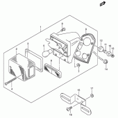 Схема вузла: Задній ліхтар (Стоп-сигнал) для Suzuki VL125 Intruder LC