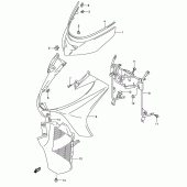 Схема вузла: Передній обтічник (Model k5/k6) для Suzuki AN400 Burgman (EU analogue of SkyWave)