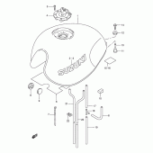 Схема узла: Топливный бак для Suzuki GSX1200