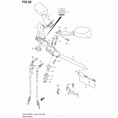 Схема узла: Руль & Тросики (Gsx1300Ral4 E33) для Suzuki GSX1300 Hayabusa