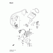 Схема узла: Электрооборудование (Gsf650sul1 e21) для Suzuki GSF650 Bandit S