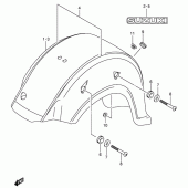 Схема узла: Заднее крыло (Model k5) для Suzuki VL800 Intruder Volusia
