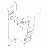 Схема вузла: Система індукції повітря (E18) для Suzuki DR650 DR650RE