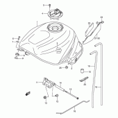 Схема вузла: Паливний бак (Model k4) для Suzuki GSX-R750