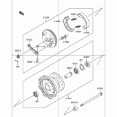 Схема узла: Ступица переднего колеса для Suzuki DR-Z110