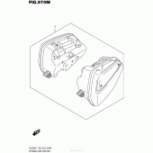 Схема вузла: Задній кофр (Опція) для Suzuki DL650 V-Strom