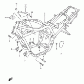 Схема вузла: Рама (Gsf600s/us/t/ut) для Suzuki GSF600 Bandit