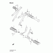 Схема узла: Подножки для Suzuki TU250