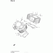 Схема вузла: Cylinder (Vl1500L4 E33) для Suzuki VL1500 Boulevard C90