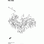 Схема вузла: Картер двигуна для Suzuki AN400 Burgman (EU analogue of SkyWave)