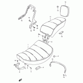 Схема вузла: Сидіння (Model s) для Suzuki VS600 Intruder 600