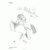 Схема узла: Радиатор для Suzuki GSX1300 Hayabusa