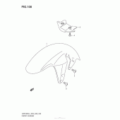 Схема узла: Переднее крыло (Vzr1800L4 E33) для Suzuki VZR1800 Boulevard M109R