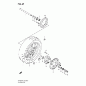 Схема вузла: Заднє колесо (Sfv650k9/uk9/l0/ul0) для Suzuki SFV650 Gladius