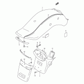 Схема вузла: Заднє крило (Model x) для Suzuki VZ800 Marauder