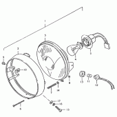 Схема узла: Фара (E2) для Suzuki TS125