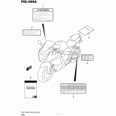 Схема вузла: Інформаційні наклейки (Gsx-R1000L6 E03) для Suzuki GSX-R1000