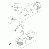 Схема вузла: Поворотники (Model k2/k3/k4/k5 e6) для Suzuki DR200 DR200SE