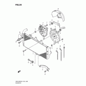 Схема узла: Радиатор для Suzuki GSX1250