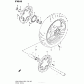 Схема узла: Переднее колесо для Suzuki GSX1300 Hayabusa