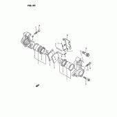 Схема узла: Передний тормозной суппорт (Model j) для Suzuki GSX1100