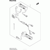 Схема вузла: Ручки з підігрівом (Опція) для Suzuki AN650 Burgman (EU analogue of SkyWave)