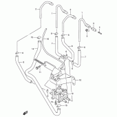 Схема узла: Система индукции воздуха (Model w/x e18, e39) для Suzuki GSX-R750