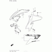 Схема узла: Накладка топливного бака для Suzuki DR-Z125 DR-Z125